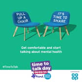 "Pull up a chair, it's time to share". The local mental health charity wants people to "get comfortable and start talking about mental health".