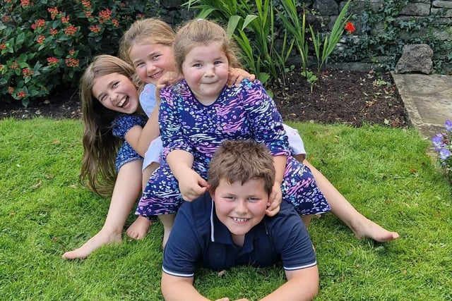 Emma Thorogood said: "Here are my four babies."