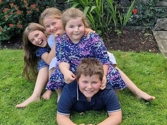 Emma Thorogood said: "Here are my four babies."
