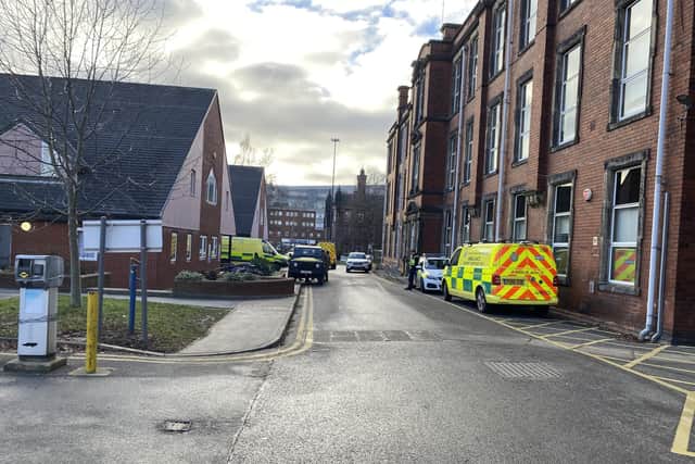 Army bomb disposal experts were called to St James's Hospital following reports of a suspicious package