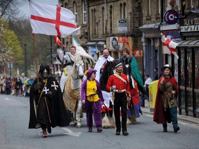 Morley was transformed into a sea of white and red.