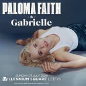 Paloma Faith and special guest Gabrielle. to play Leeds Millennium Square on Sunday, July 7, 2024