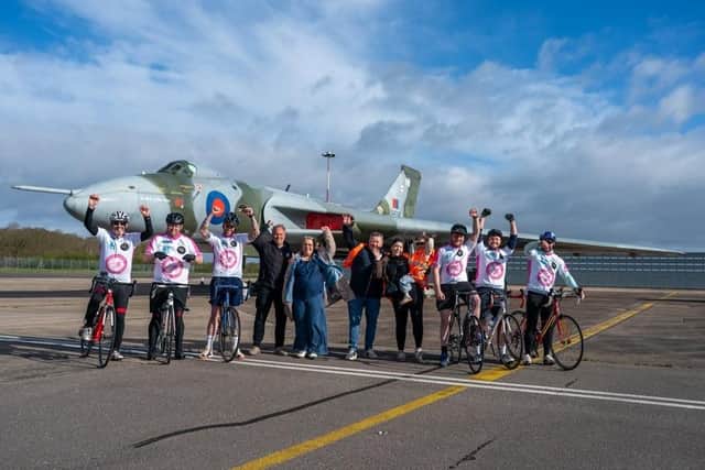 The cyclists have committed to months of training and have even been given access to Doncaster Airport to prepare, a unique and powerful symbol of the effort behind the fundraiser. Dave Harbon Photography