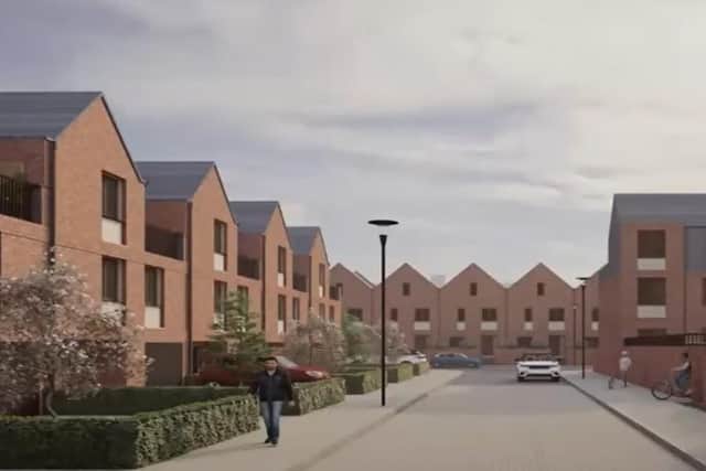 One of the images shown to councillors as they discussed a pre-application for housing on land off Kirkstall Road in Leeds.