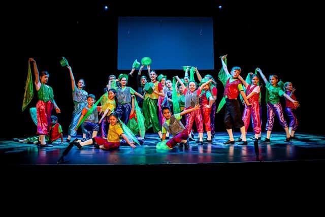 Stagecoach Leeds Morley students on stage at The Victoria Theatre