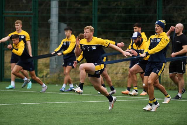 Rhinos' new Aussie full-back Lachie Miller, seen at training on Tuesday, is multi-skilled according to his coach Rohan Smith. Picture by Jonathan Gawthorpe.