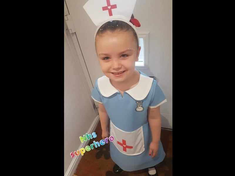 Mary Storer writes: "It was super hero and Red Nose Day at my granddaughter's school. She wanted to be like her mum."