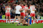 James Bentley, now of Warrington Wolves, looks dejected after Leeds Rhinos' Grand Final defeat by St Helens four years ago. Picture by Ed Sykes/SWpix.com.