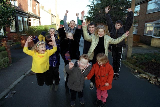 Young residents of The Avenue planned a Millennium Street party in December 1999.  Pictured, from left, are Jennifer Dunwell, Jake Burke, Harriett Darcy, Amy Darcy, Kalli Darcy, Sophie Barrass, Natalie Barrass, Rebecca Barrass, James Pickles and John Pickles.
