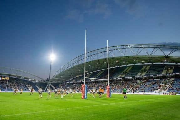Huddersfield's John Smith's Stadium will host an elimination play-off - potentially featuring Rhinos or Tigers - on Saturday, February 10.
Picture by Allan McKenzie/SWpix.com.