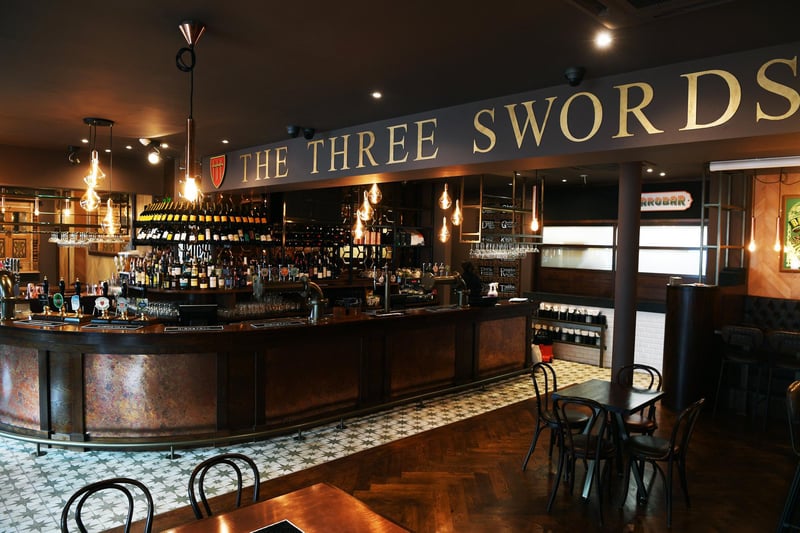 The Three Swords also offers a carefully-curated list of red, white and rose wines, as well as orange wine, sherry and prosecco