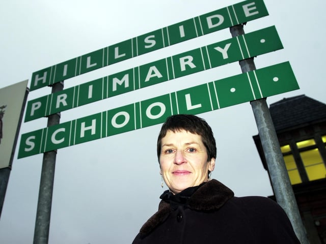 Do you remember Sarah Balfour? She was head teacher at Hillside Primary School. Pictured in November 2002.