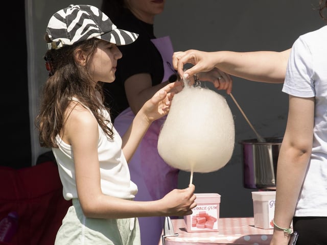 The festival offers plenty to keep kids entertained, including a party workshop, circus, treasure hunt and bouncy castle