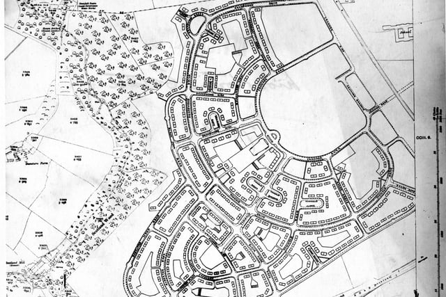 Maps and plans for the Moortown Estate just north of the Ring Road, and west of King Lane in February 1951.