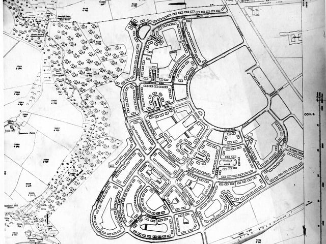 Maps and plans for the Moortown Estate just north of the Ring Road, and west of King Lane in February 1951.