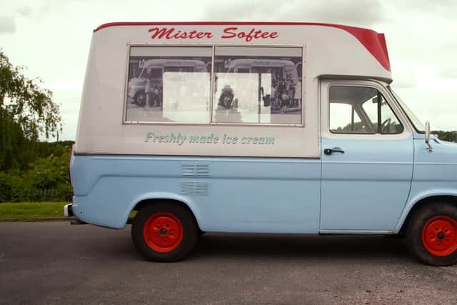 The ice-cream van in its former state