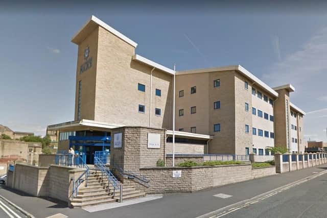 The incident took place Trafalgar House Police Station in Bradford. Picture: Google