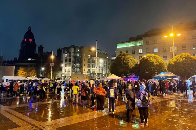 Almost 1,000 people are believed to have braved the rain.