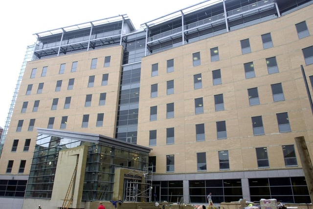 Construction of Nuffield Hospital was nearing completion in July 2002.