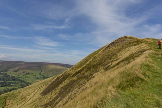 View of Rushup Edge, from the famous 'Ethel' Mam Tor in the High Peak