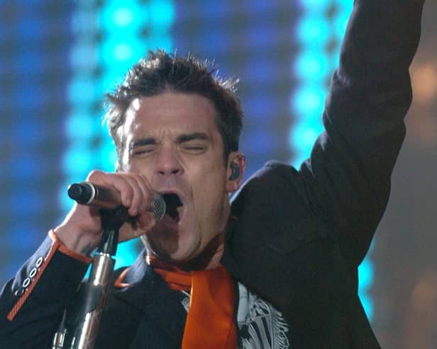 Robbie Williams live at Roundhay Park, Leeds, in 2006. Photo: Dan Oxtoby