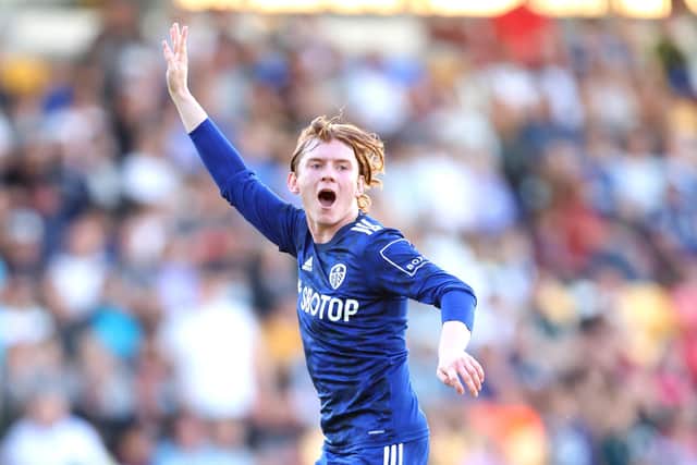 THRIVING: Leeds United under-21s midfielder Sean McGurk who bagged a goal and an assist of sorts in Friday night's 2-1 victory against Manchester United under-21s at Old Trafford. Photo by George Wood/Getty Images.