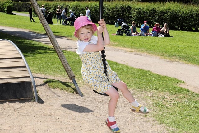 Poppy had a blast at the playground at Lotherton Hall.