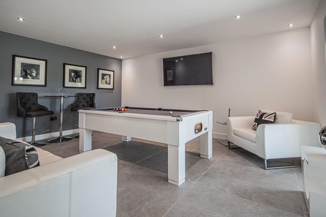 A family or games room within the roomy property.