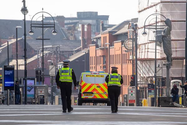 Police on patrol. PIC: James Hardisty
