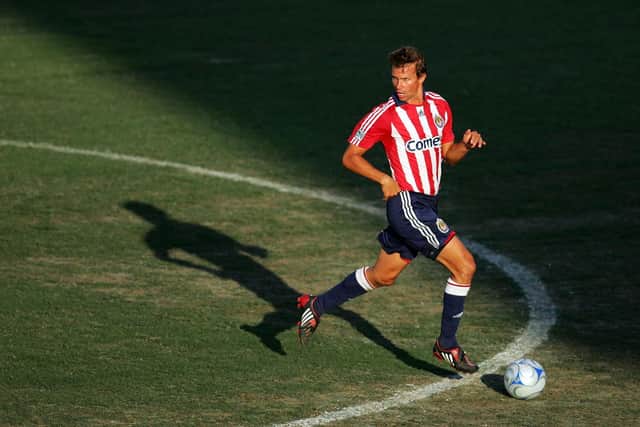 CUP PAIN: Recalled by Leeds United boss Jesse Marsch, above, pictured in action for Chivas USA against the New England Revolution in July 2008.
Photo by Victor Decolongon/Getty Images.