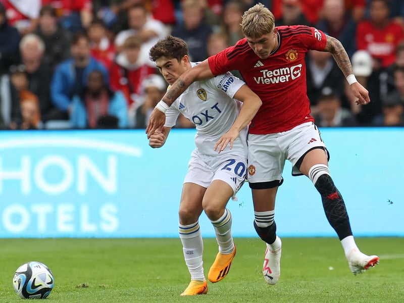 James looks set to resurrect his Whites career in the Championship and was involved against Man United. He might have to battle it out for a place alongside Cree Summerville but given the Welshman has been in pre-season training longer, he's more likely to be given the start. (Photo by Matthew Peters/Manchester United via Getty Images)