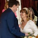 The full details of Marlon and Rhona's wedding have been unveiled - and viewers are in for a bumpy ride (Photo: Mark Bruce/ITV)