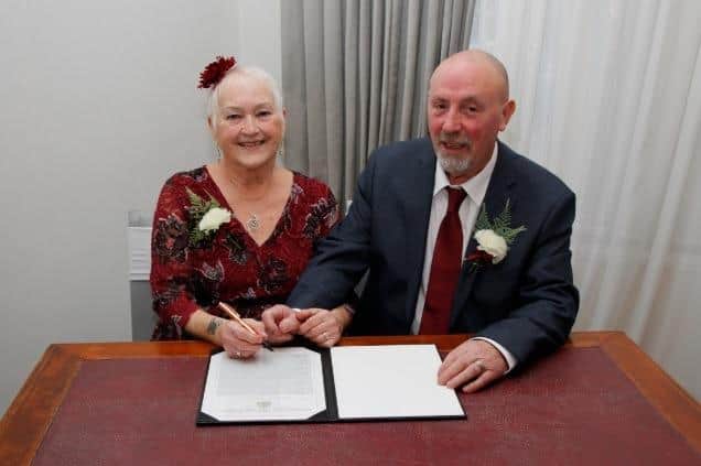 Joy and Bill were married on Saturday at Wakefield Registry Office