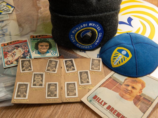 Parts of a vast collection of Leeds United memorabilia including programmes and pennants from the 1960s up until today, which were donated by the family of a lifelong fan of the Whites also features in the exhibition.