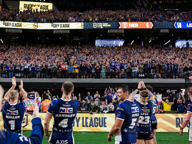 Leeds Rhinos' win against Hull KR in Las Vegas was a 2026 highlight. Picture by Alex Whitehead/SWpix.com.