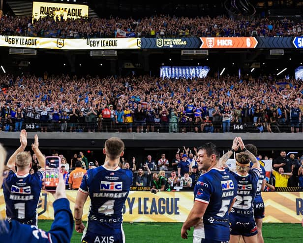 Leeds Rhinos' win against Hull KR in Las Vegas was a 2026 highlight. Picture by Alex Whitehead/SWpix.com.