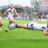 Wakefield Trinity's Seth Nikotemo - seen scoring agianst Huddersfield Giants last month - is available to face Salford Red Devils on Friday, despite an injury scare. Picture by Paul Currie/SWpix.com.