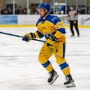 BACK FOR MORE: Lewis Baldwin returns for a third straight season with Leeds Knights - this time purely as a defenceman. Picture courtesy of Oliver Portamento.