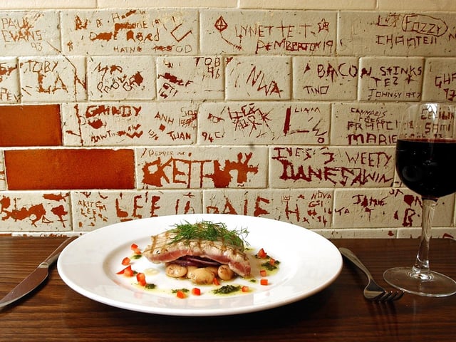 Diners in Leeds could enjoy a meal inside one of the cells at the Old Police Station on Harrogate Road. The menu included seared tuna with butter bean and red onion salad.