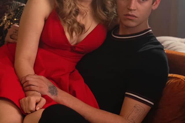 Josephine Langford as Tessa Young and Hero Fiennes Tiffin as Hardin Scott in After We Collided (Photo: PA Photo/Shear Entertainment/Josh Stringer)