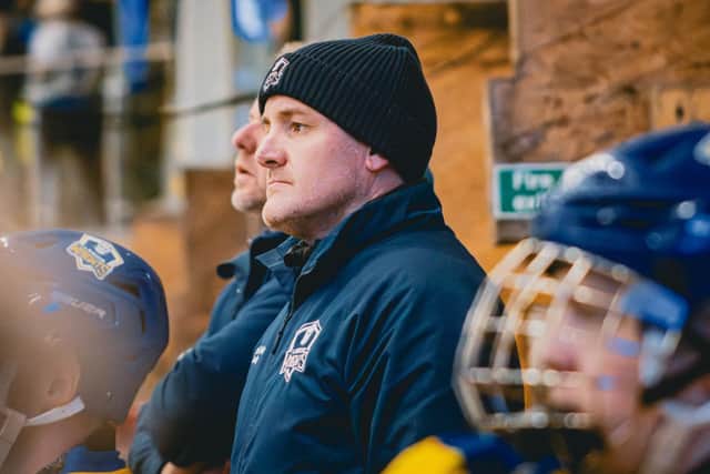HAPPY MAN: Leeds Knights' head coach, Ryan Aldridge. Picture: Rob Halls/Knights Media.