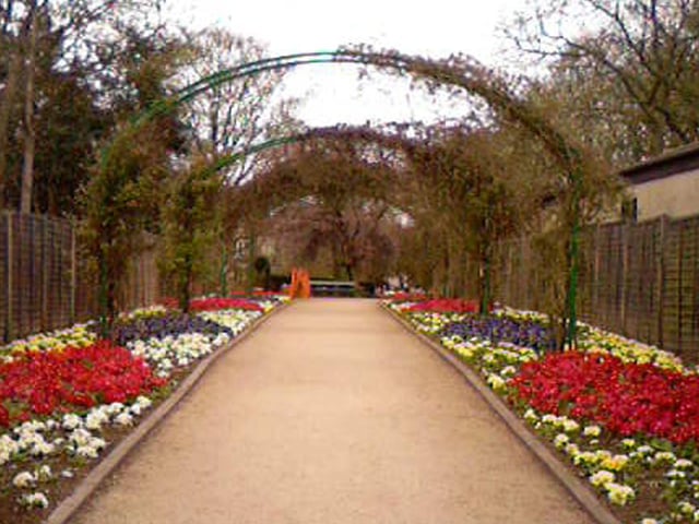 Monet Garden in Roundhay Park, one of the specialist gardens, pictured in April 2006. It was first laid out in 1999 and the design is taken from the gardens of French Impressionist Claude Monet at his home in Giverny, north-west of Paris.