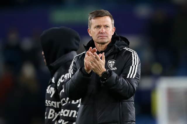 FACING THE PRESS: Leeds United head coach Jesse Marsch. Photo by Jan Kruger/Getty Images.