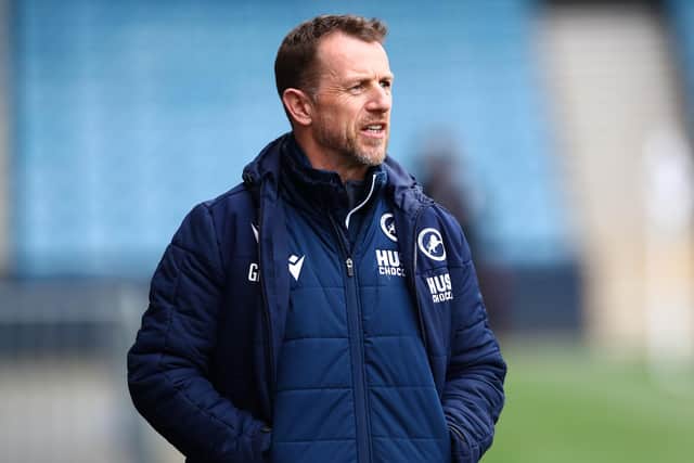 LONDON, ENGLAND - MARCH 20: Gary Rowett, manager of Millwall looks on during the Sky Bet Championship match between Millwall and Middlesbrough at The Den on March 20, 2021 in London, England. Sporting stadiums around the UK remain under strict restrictions due to the Coronavirus Pandemic as Government social distancing laws prohibit fans inside venues resulting in games being played behind closed doors. (Photo by Jacques Feeney/Getty Images)