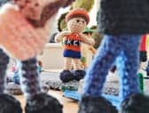 This is where and when you can see specially-crocheted figures, including Sir Kevin Sinfield, of a marathon scene at Roberttown Community Centre.