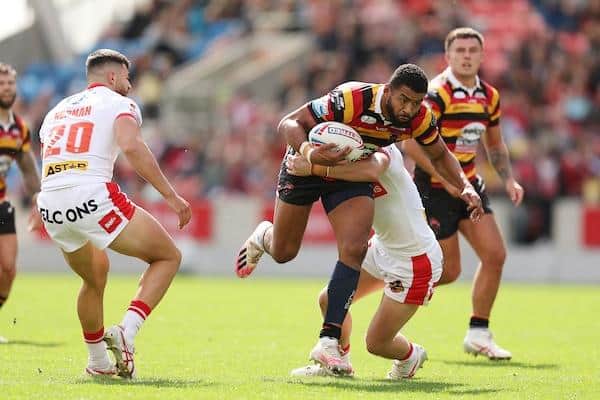 Former Leeds centre Kallum Watkins, now of Salford, has been named in the 2023 Dream Team. Picture by John Clifton/SWpix.com.