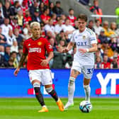 WHITES RETURN: For Leo Hjelde, right, pictured during Wednesday's pre-season friendly against Manchester United in Oslo.
