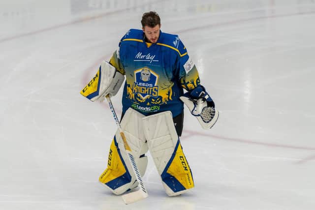 ON SONG: Sam Gospel has conceded just three goals in as many games for Leeds Knights, helping them extend their winning start to the season to 10 games. Picture courtesy of Oliver Portamento