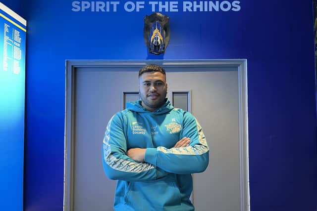 New signing Sam Lisone visits Headingley for the first time. Picture by Leeds Rhinos.