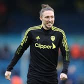 LEEDS, ENGLAND - JANUARY 02: Luke Ayling of Leeds United reacts in the warm up ahead of the Premier League match between Leeds United and Burnley at Elland Road on January 02, 2022 in Leeds, England. (Photo by George Wood/Getty Images)